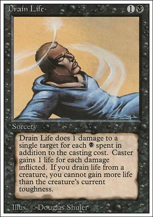 Magic the Gathering: Revised (Base Set) card 106 Drain Life