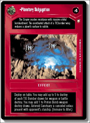 Star Wars: Special Edition Limited (Base Set) card 69 Planetary Subjugation