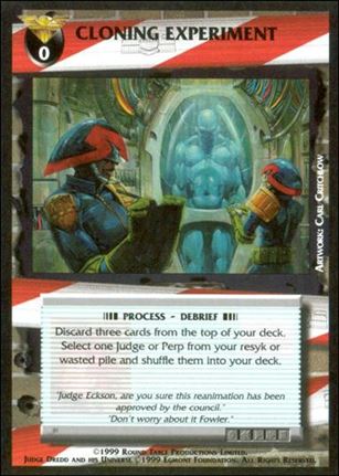Dredd: The Card Game card 55 Cloning Experiment