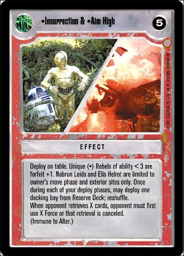 Star Wars: Coruscant Limited (Base Set) card 134 Insurrection & Aim High