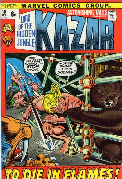 Astonishing Tales (1970) issue 10-B UK Price Cover