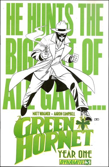 Green Hornet: Year One issue 3-C John Cassaday Black and White Cover