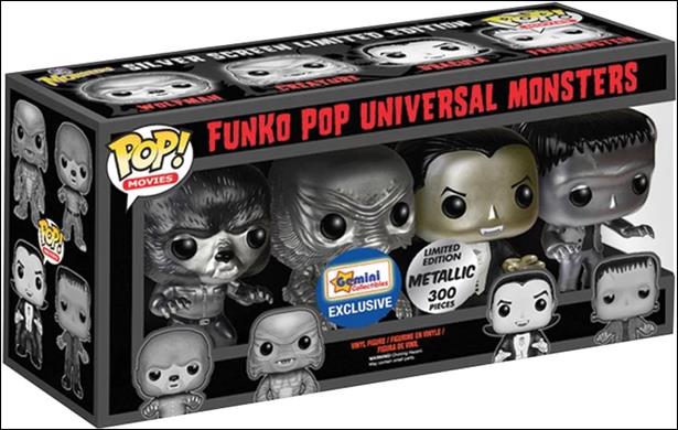 POP! Movies Multi-Packs figure nn4-B Universal Monsters (B&W Metallic) Gemini 1/300