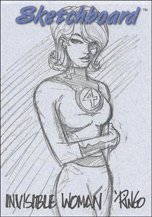 Marvel Creators Collection '98 (Sketchboard Subset) card 13 Invisible Woman (Blue)