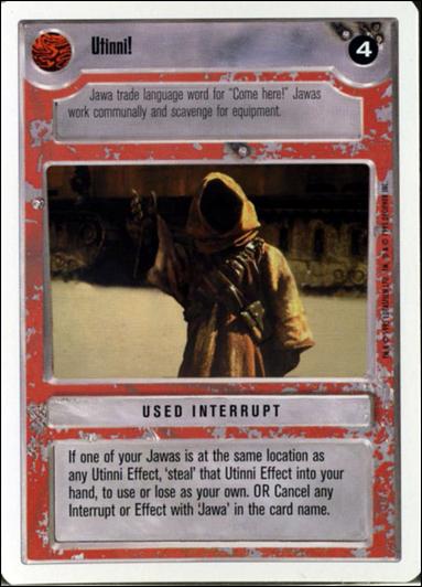 Star Wars: Premiere Unlimited (Base Set) card 281 Utinni!