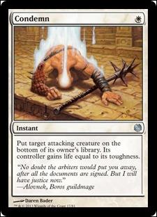 Magic the Gathering: Duel Decks: Heroes vs. Monsters (Base Set) card 17 Condemn