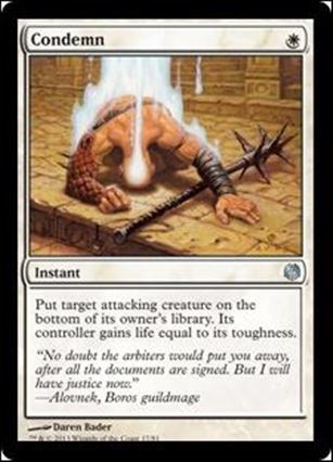 Magic the Gathering: Duel Decks: Heroes vs. Monsters (Base Set) card 17 Condemn