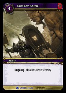 World of Warcraft: Heroes of Azeroth (Base Set) card 154 Lust for Battle
