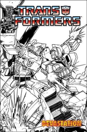 Transformers: Devastation issue 6-C Nick Roche 1:20 Black and White Cover