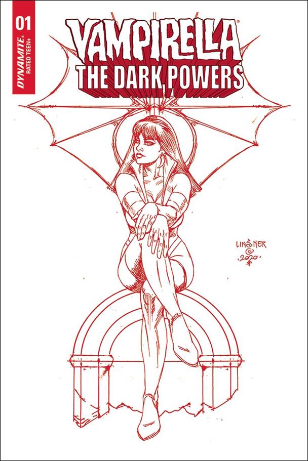 Vampirella: The Dark Powers issue 2-ZA Joseph Michael Linsner Red Line Art Cover