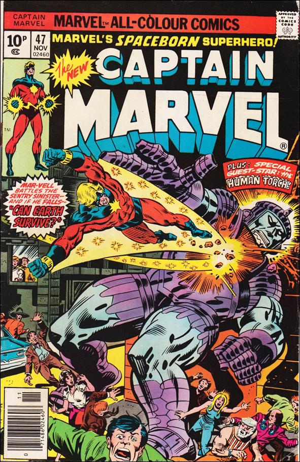 Captain Marvel (1968) issue 47-B UK Price Cover