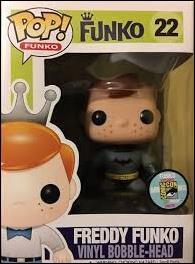 Pop! Funko - Freddy Funko figure 22-B Freddy Funko (Batman Black Suit) SDCC.  1/12