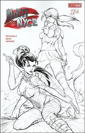 Notti & Nyce (2013) issue 1-E Mike DeBalfo Black & White Cover 1/100