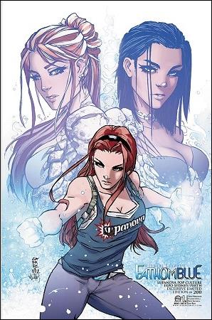 Michael Turner's Fathom Blue issue 1-G Giuseppe Cafaro Supanova 2015 Cover 1/200