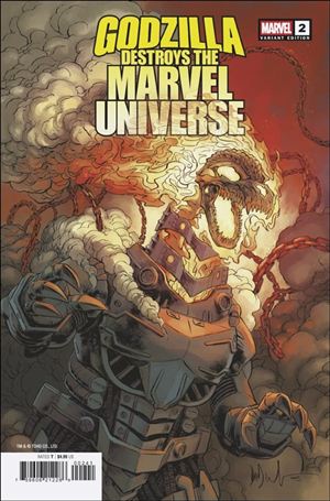 Godzilla Destroys the Marvel Universe issue 2-B Dave Wachter Cover
