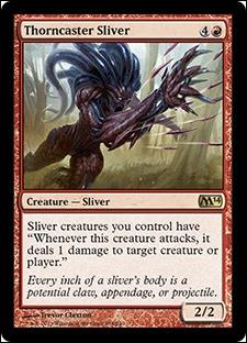 Magic the Gathering: 2014 Core Set (Base Set) card 158 Thorncaster Sliver