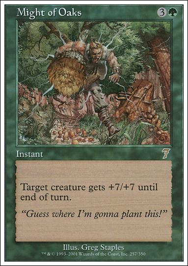 Magic the Gathering: 7th Edition (Base Set) card 257 Might of Oaks