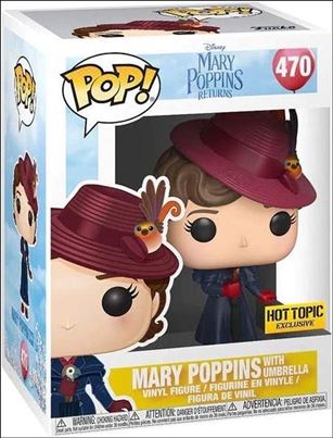 POP! Disney figure 470 Mary Poppins with Umbrella Hot Topic Exclusive