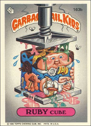 Garbage Pail Kids: Series 04 (Base Set) card 163b Ruby Cube