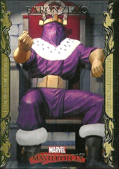 2007 Marvel Masterpieces (Parallel Gold Border Base Set) card 6 Baron Zemo