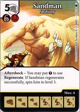 Marvel Dice Masters Amazing Spider-Man card 130 Sandman: Shifting