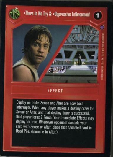 Star Wars: Reflections II: Expanding the Galaxy (Base Set) card 38 There Is No Try & Oppressive Enforcement