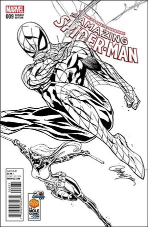 Amazing Spider-Man (2015) issue 9-F J. Scott Campbell La Mole Comic Con B&W Cover