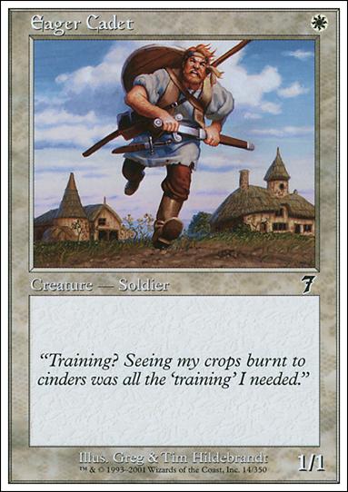Magic the Gathering: 7th Edition (Base Set) card 14 Eager Cadet