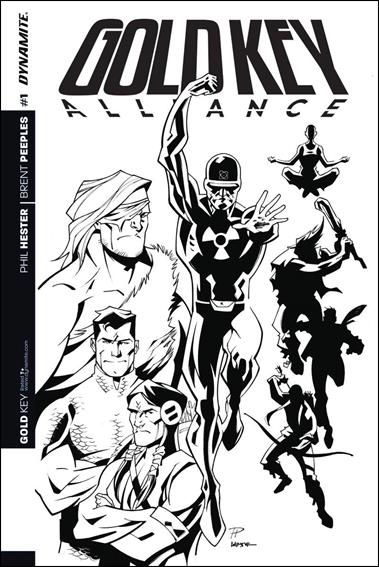 Gold Key Alliance issue 1-D Phil Hester 1:10 Black & White Cover