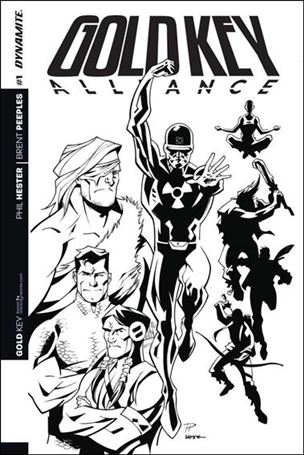 Gold Key Alliance issue 1-D Phil Hester 1:10 Black & White Cover