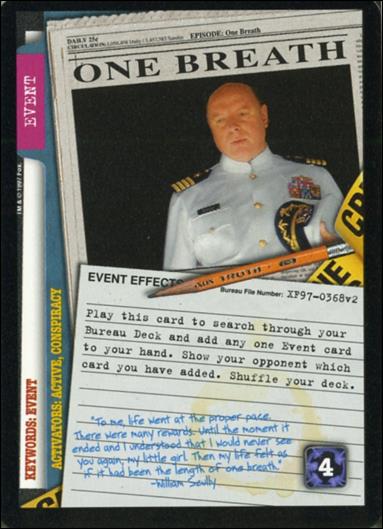 X-Files: The Truth Is Out There (Base Set) card XF97-0368v2 One Breath