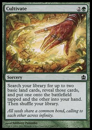 Magic the Gathering: Commander (Base Set) card 148 Cultivate