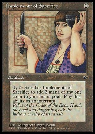 Magic the Gathering: Fallen Empires (Base Set) card 88 Implements of Sacrifice