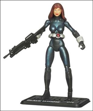 Marvel Universe (Series 2) figure 011-B Black Widow - Loose
