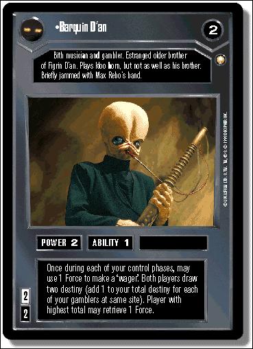 Star Wars: Special Edition Limited (Base Set) card 3 Barquin D'an