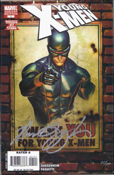 Young X-Men issue 1-E DF "Red Bricks" Cover (Signed by Guggenheim) 1/75
