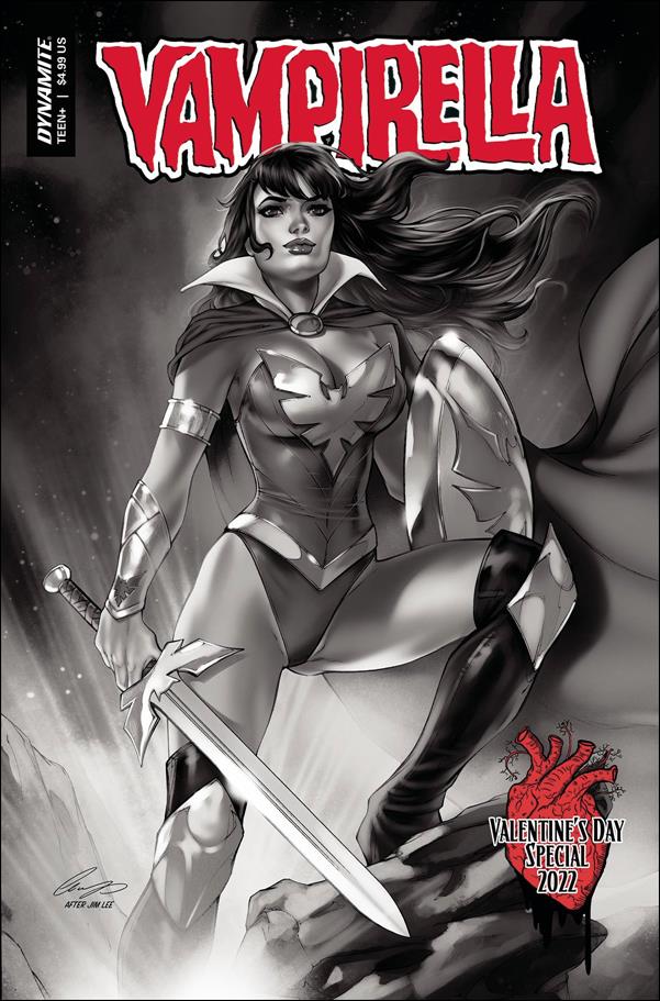 Vampirella: Valentine's Day Special issue 2022-I Elias Chatzoudis 1:15 Black & White Cover