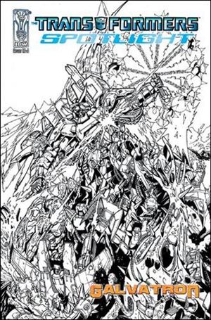 Transformers Spotlight issue nn8-C Galvatron - Alex Milne Black & White Cover