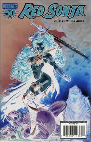 Red Sonja (2005) issue 50-E Arthur Adams 1:15 Negative Cover