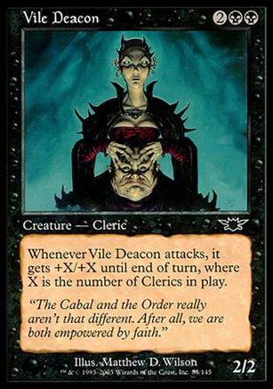 Magic the Gathering: Legions (Base Set) card 85 Vile Deacon