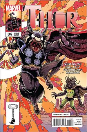 Thor (2014) issue 2-D James Stokoe Rocket Raccoon and Groot Cover
