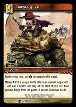 World of Warcraft: Heroes of Azeroth (Base Set) card 359 Tooga's Quest