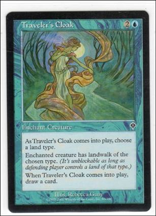 Magic the Gathering: Invasion (Base Set) card 83 Traveler's Cloak