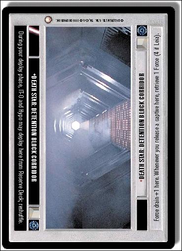 Star Wars: Special Edition Limited (Base Set) card 277 Death Star: Detention Block Corridor