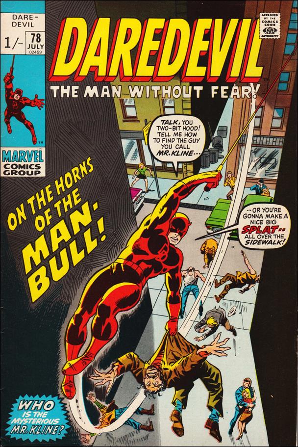 Daredevil (1964) issue 78-B UK Price Cover