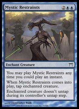 Magic the Gathering: Champions of Kamigawa (Base Set) card 76 Mystic Restraints