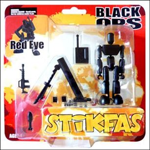 Stikfas Preassembled Blister Regular Pack figure 4 Black Ops Red Eye