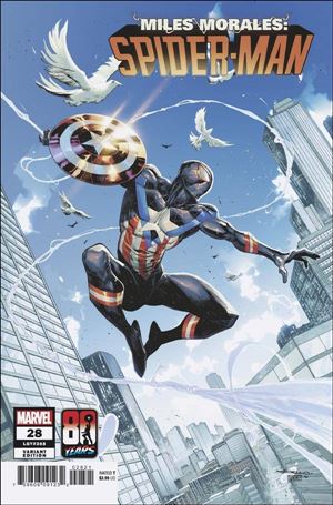 Miles Morales: Spider-Man (2018) issue 28-B Iban Coello Captain America 80th Anniversary Cover