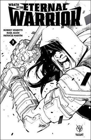 Wrath of the Eternal Warrior issue 3-F David Lafuente 1:50 Black & White Cover