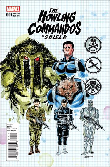 Howling Commandos of S.H.I.E.L.D. issue 1-C Brent Schoonover 1:20 Design Cover